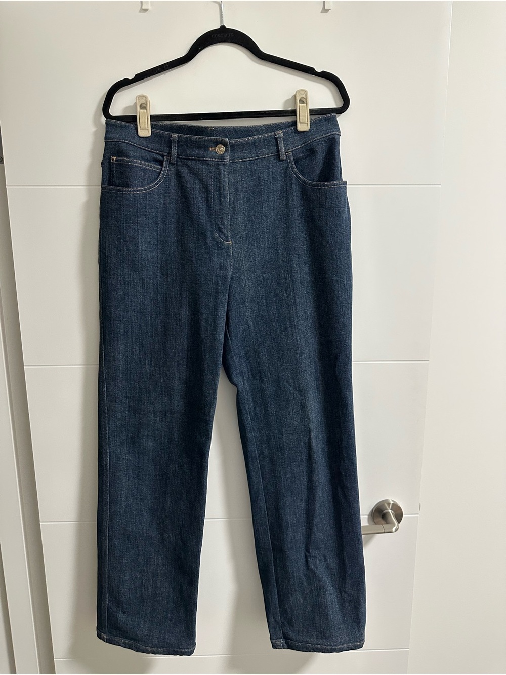 St. John Caviar Straight Leg Jeans